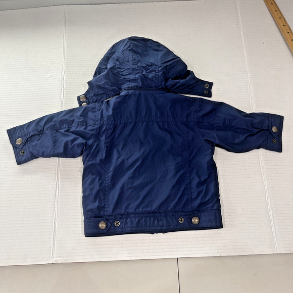 Polo Ralph Lauren Baby Jacket 12 Months Navy Blue Full-Zip Lightweight Hooded - Picture 4 of 13